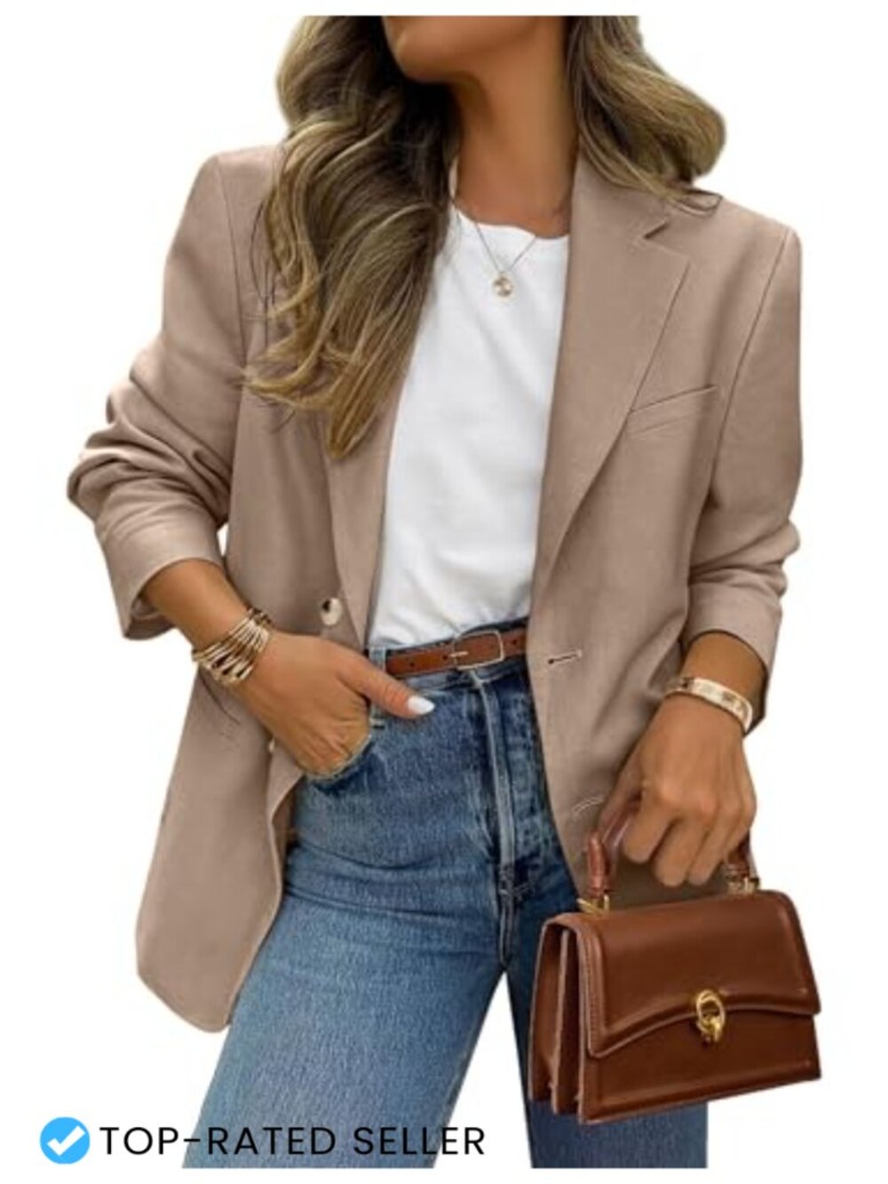 Womens Lightweight Blazer Jacket Business Casual Long Sleeve Suit with Pockets